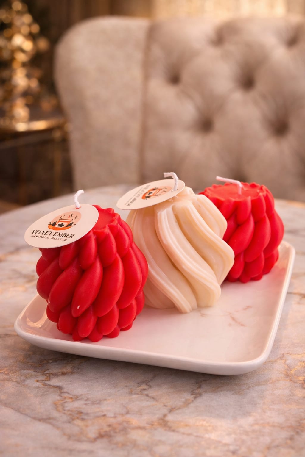 Spiral Candles (set of 3)